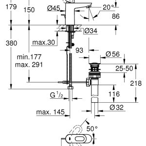 BauLoop Single-lever basin mixer