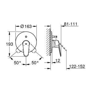 Eurodisc Cosmopolitan Single-lever bath/shower mixer