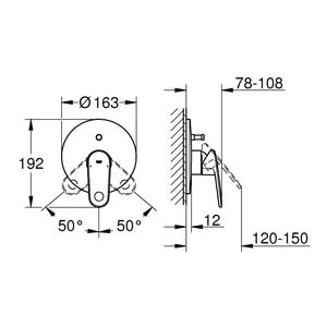 Europlus Single-lever bath/shower mixer