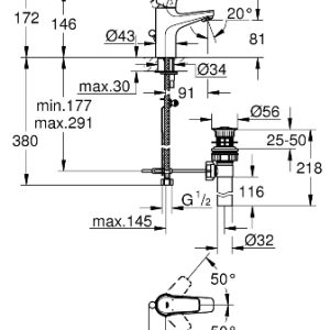 GROHE BauFlow Single-lever basin mixer