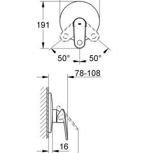 Europlus Single-lever shower mixer