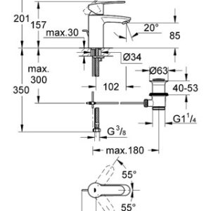 Eurostyle Cosmopolitan Single-lever basin mixer S-Size