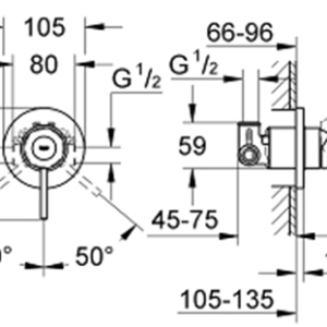 GROHE BauClassic Single-lever shower mixer