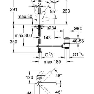 Eurodisc Cosmopolitan Single-lever basin mixer M-Size