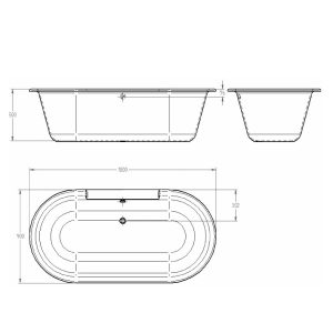 EUROCOSMO DROP-IN BATH TUB 39154000