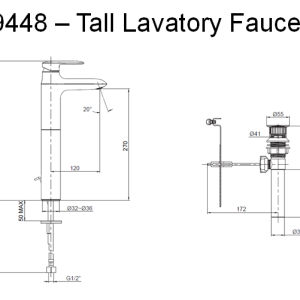 Kumin single handle tall lavatory faucet