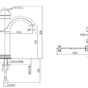 Fairfax® Tower Lavatory Faucet with Lift Rod