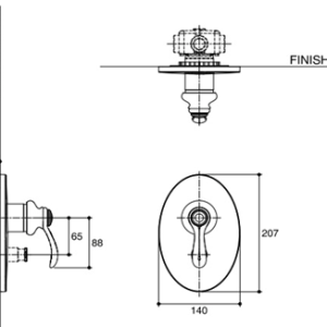 Fairfax® recessed bath shower trim