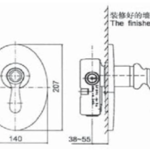 Fairfax® recessed shower trim