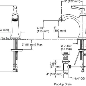Elliston single control lavatory faucet