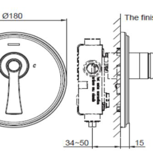 Elliston recessed shower trim