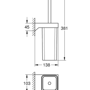SELECTION CUBE TOILET BRUSH SET