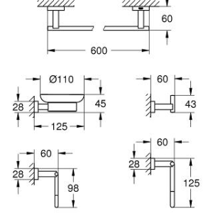 ESSENTIALS CUBE MASTER BATHROOM ACCESSORIES