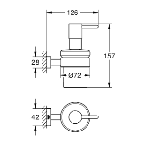 ESSENTIALS CUBE SOAP DISPENSER WITH HOLDER