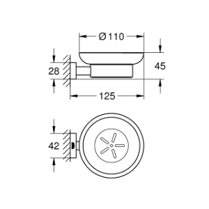 ESSENTIALS CUBE SOAP DISH WITH HOLDER