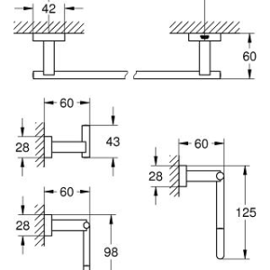 ESSENTIALS CUBE MASTER BATHROOM ACCESSORIES SET 4-IN-1