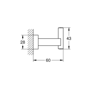 ESSENTIALS CUBE ROBE HOOK