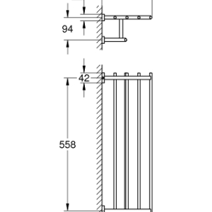 ESSENTIALS CUBE MULTI-TOWEL RACK