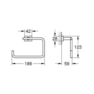 ESSENTIALS CUBE TOWEL RING