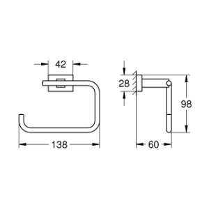 ESSENTIALS CUBE TOILET PAPER HOLDER