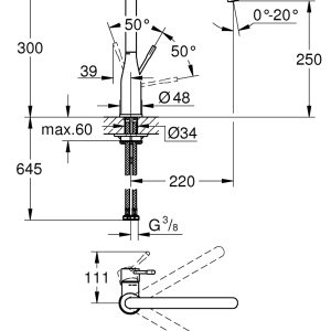 ESSENCE SINGLE-LEVER SINK MIXER 1/2″