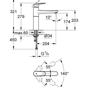 EUROPLUS SINGLE-LEVER SINK MIXER 1/2″