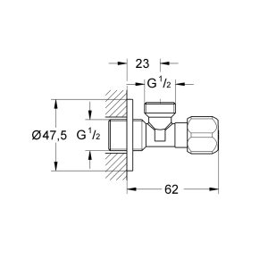 UNIVERSAL ANGLE VALVE 1/2″