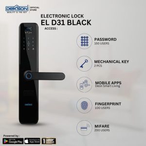 DEKKSON ELECTRONIC LOCK EL D31 BLACK
