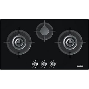 FRANKE FHG8318 Gas hob Black glass 3 burner LPG