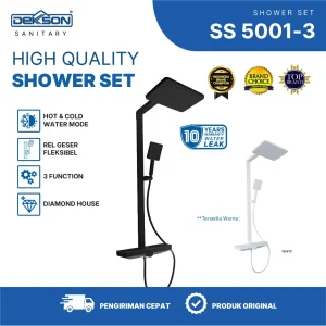 DEKKSON SHOWER SET SS 5001-3 WHITE