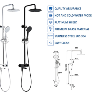 DEKKSON SHOWER SET SS 7902-3 CHROME